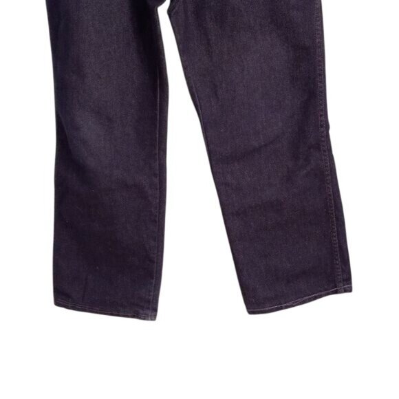 Wrangler 32 x 27 Jeans Rugged Wear Mens Dark Blue Denim Altered - Picture 3 of 13
